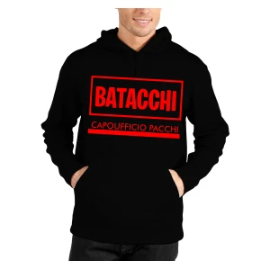 Felpa Batacchi Capoufficio pacchi Red felpa con cappuccio film cult anni 80