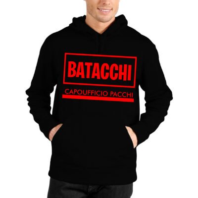 Felpa Batacchi Capoufficio pacchi Red felpa con cappuccio film cult anni 80