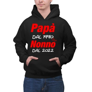 Felpa Nonno con cappuccio PERSONALIZZABILE Papà dal (inserisci anno) Nonno dal (inserisci anno) Idea regalo Nonni