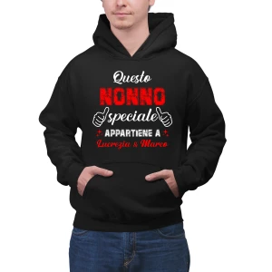 Felpa Nonno con cappuccio PERSONALIZZABILE Questo nonno speciale appartiene a (nome nipoti) Idea regalo Nonni