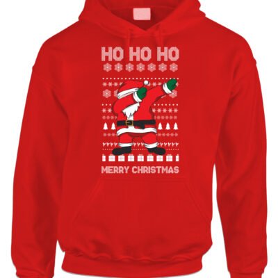 Felpa di Natale da uomo con cappuccio Ho Ho Ho Merry Christmas Dab