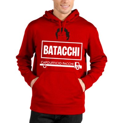 Felpa Batacchi Capoufficio pacchi Loris Batacchi felpa con cappuccio film cult anni 80