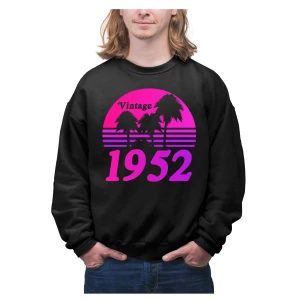 Felpa Compleanno 70 Anni Uomo Summer Vintage Anno Personalizzabile Idea Regalo Compleanno Felpa Girocollo Unisex