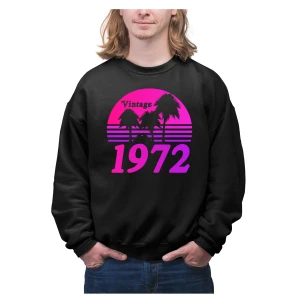 Felpa Compleanno 50 Anni Uomo Summer Vintage Anno Personalizzabile Idea Regalo Compleanno Felpa Girocollo Unisex