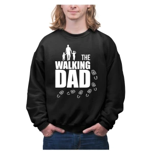 Felpa The Walking Dad Felpa girocollo Papà Festa del Papà Idea Regalo Papà Figlio Dad & Sons Divertente Unisex