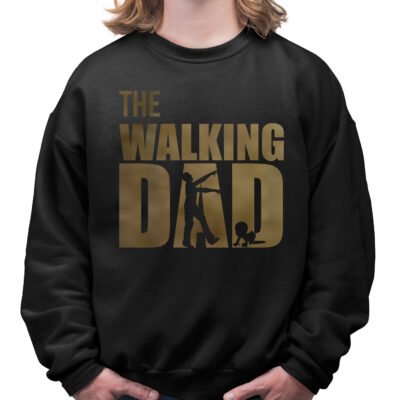 Felpa girocollo idea regalo per papà stile zombie The Walking Dad