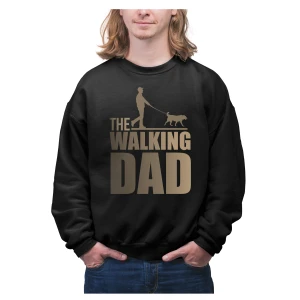 Felpa The Walking Dad Dog Felpa girocollo Amanti dei cani Idea Regalo Unisex