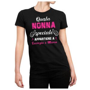 STAMPATEK T-Shirt Donna Nonna Divertente - Scritta "Il Ragazzo Che Ha Rubato Il Mio Cuore Mi Chiama Nonna" - Regalo Festa Dei Nonni