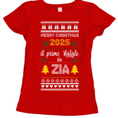 T-shirt Natale primo Natale da zia