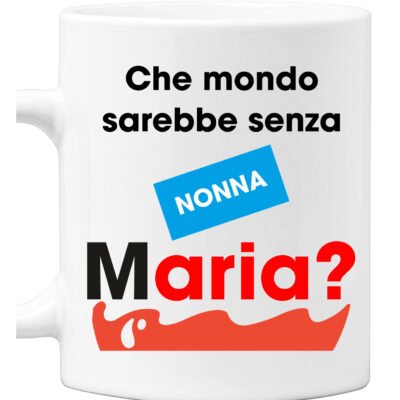 Tazza Nonna PERSONALIZZABILE Che Mondo sarebbe senza nonna? Idea regalo Nonni Mug 11OZ