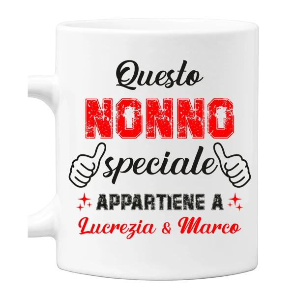 Nonno PERSONALIZZABILE Questo nonno speciale appartiene a (nome nipoti) Idea regalo Nonni Mug 11OZ