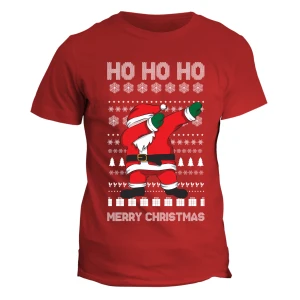 T-shirt maglietta Natale Natalizia Ho Ho Ho Merry Christmas - dab - regalo di natale - maglietta divertente - idea regalo natale