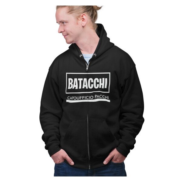 Felpa Batacchi Capoufficio pacchi felpa Zip e cappuccio film cult anni 80