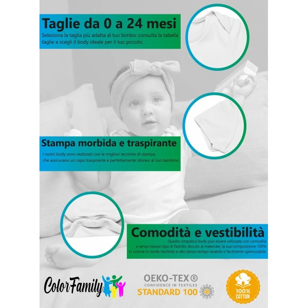 Body Nonna neonato PERSONALIZZABILE Che mondo sarebbe senza nonna? - immagine 3