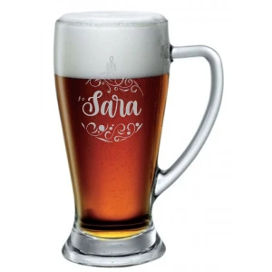 Boccale Birra 38 cl Personalizzabile con Nome con Incisione Palla Natale Birra 38 cl Divertente Idea Regalo Natale Compleanno Anniversario