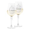 Coppia Calici Personalizzati Set da 2 calici Vino Personalizzati con nome  pallina Natale Bicchiere in Vetro 500 ml - ColorFamily