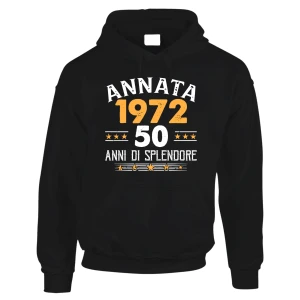 Felpa Uomo Idea Regalo Compleanno Annata Anno Personalizzabile 50 anni di splendore