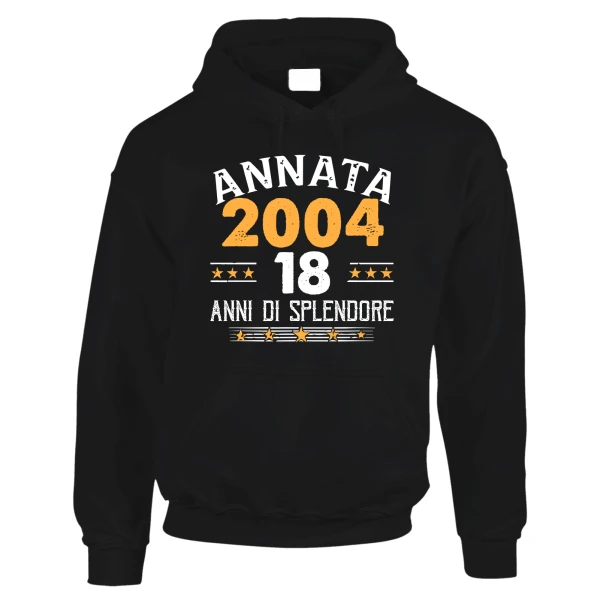 Felpa Uomo Idea Regalo Compleanno Annata Anno Personalizzabile 18 anni di splendore