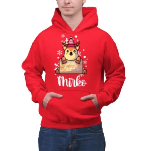 Felpa Uomo PERSONALIZZABILE con nome Natale Natalizia Baby Renna Merry Christmas