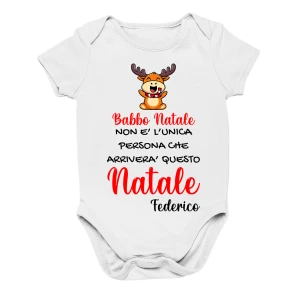 Body Neonato Natale PERSONALIZZABILE Babbo Natale non è l'unica persona che arriverà questo natale