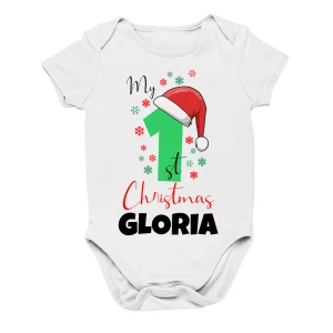 Body Neonato Natale PERSONALIZZABILE con nome My First Christmas