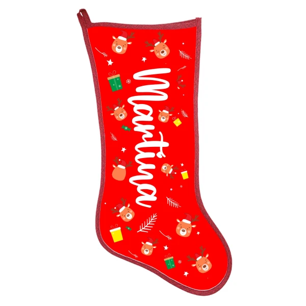 Calza Befana Personalizzata con nome Piccole Renne Idea Regalo Natale Epifania Personalizzabile