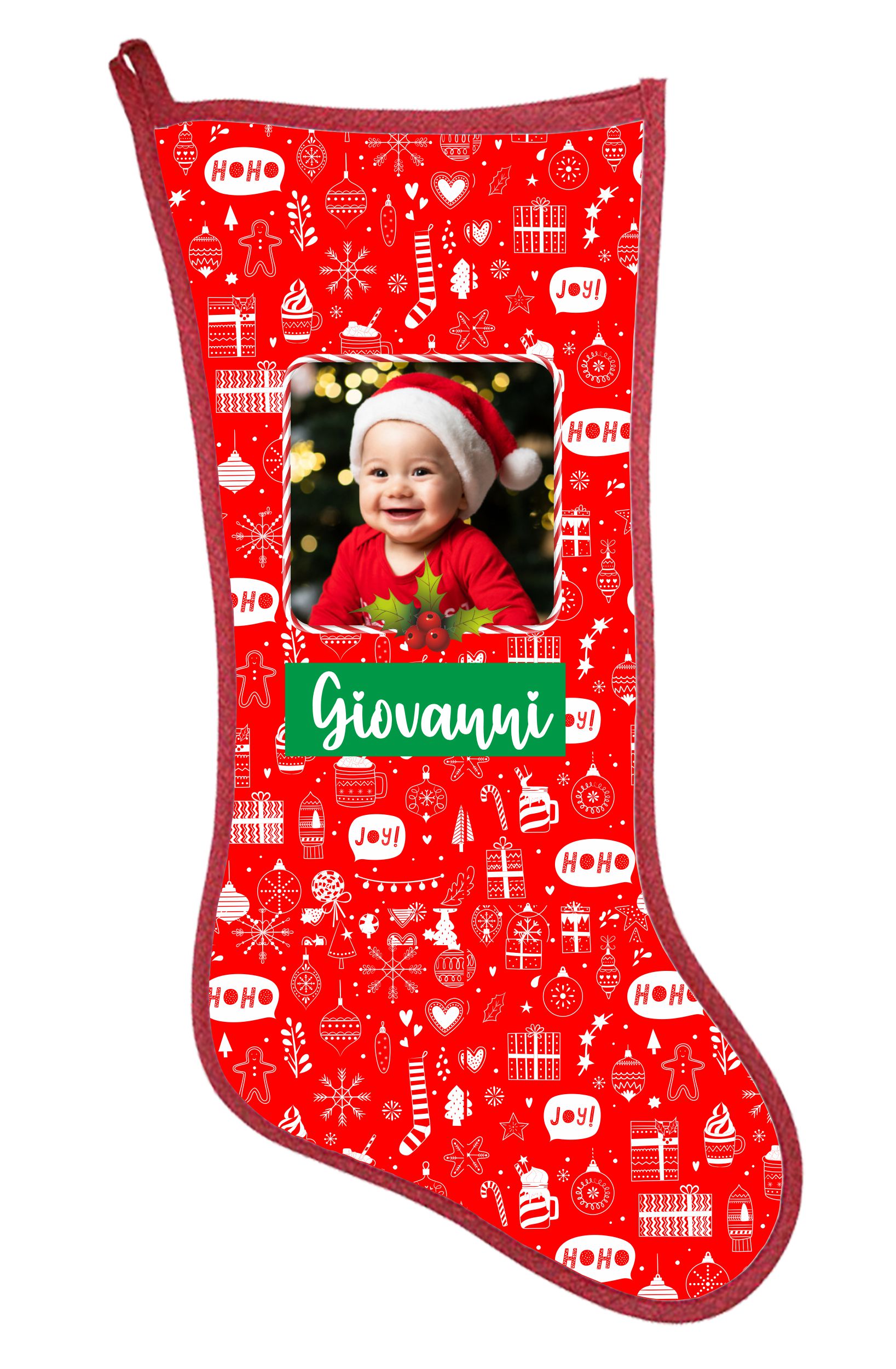 Calza Befana Personalizzata con nome e foto Idea Regalo Natale