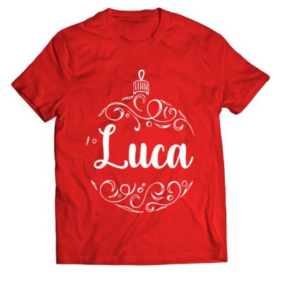 Maglietta Uomo DonnaT-Shirt PERSONALIZZABILE Natale Natalizia Palla Natale