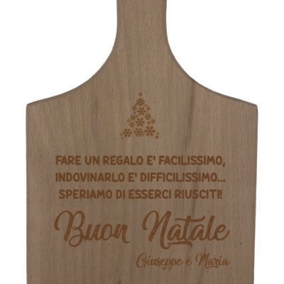 Tagliere PERSONALIZZABILE con nome Natale Natalizio fare un regalo è facilissimo, indovinarlo è difficilissimo