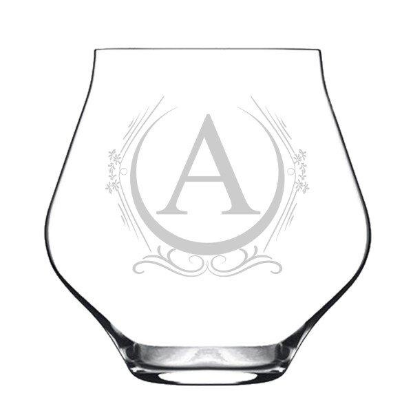 Bicchiere da Whisky o da Pinot con Incisione Iniziale - Seleziona la tua Iniziale - Idea regalo - immagine 3