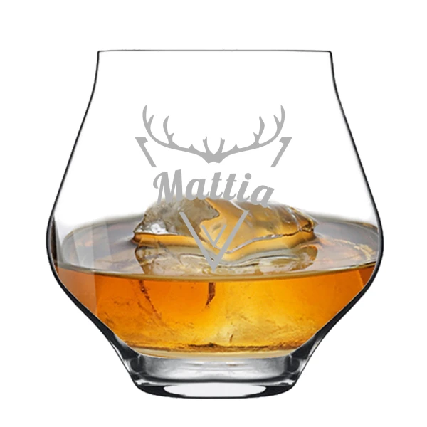 Bicchiere da Whisky o da Pinot PERSONALIZZABILE con nome Incisione Cerberus - tumbler personalizzato - Idea regalo - immagine 2