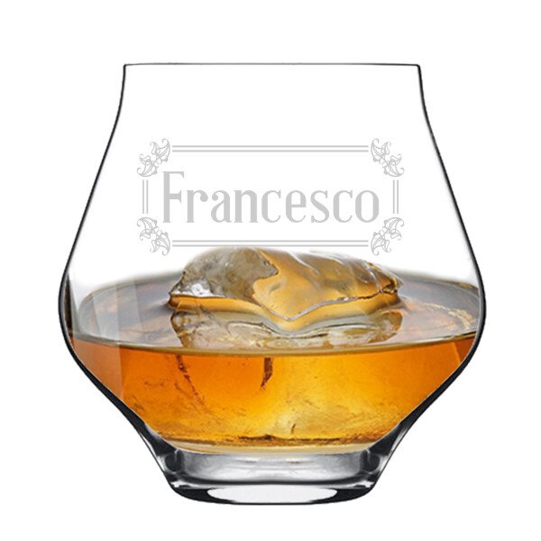 Bicchiere da Whisky o da Pinot PERSONALIZZABILE con nome PERSONALIZZATO Incisione - tumbler personalizzato - Idea regalo