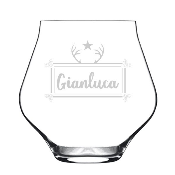 Bicchiere da Whisky o da Pinot PERSONALIZZABILE con nome Incisione - star - tumbler personalizzato - Idea regalo - immagine 3