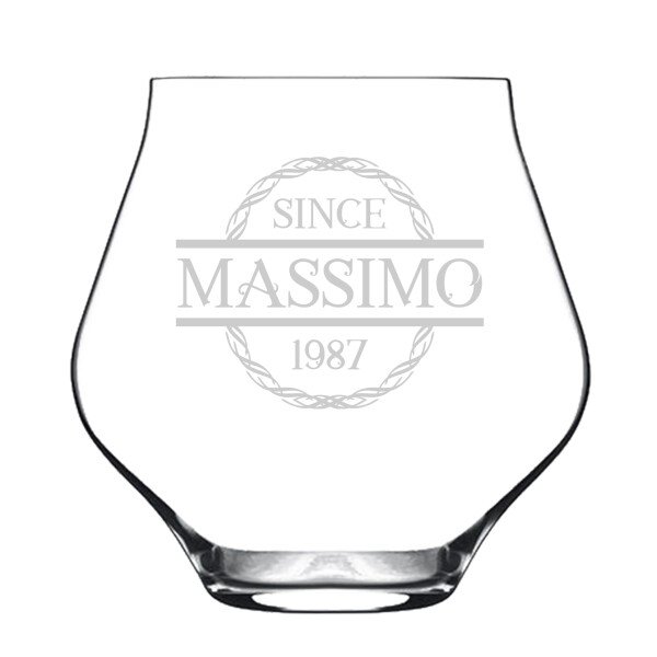 Bicchiere da Whisky o da Pinot PERSONALIZZABILE con nome e anno Incisione Since - tumbler personalizzato - Idea regalo - immagine 3