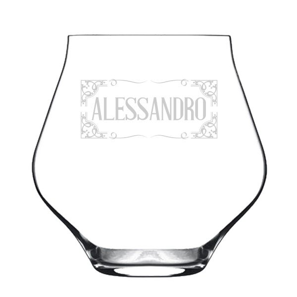 Bicchiere da Whisky o da Pinot PERSONALIZZABILE con nome Incisione - tumbler personalizzato - Idea regalo - immagine 3