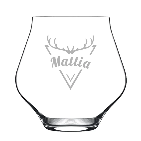 Bicchiere da Whisky o da Pinot PERSONALIZZABILE con nome Incisione Cerberus - tumbler personalizzato - Idea regalo - immagine 3