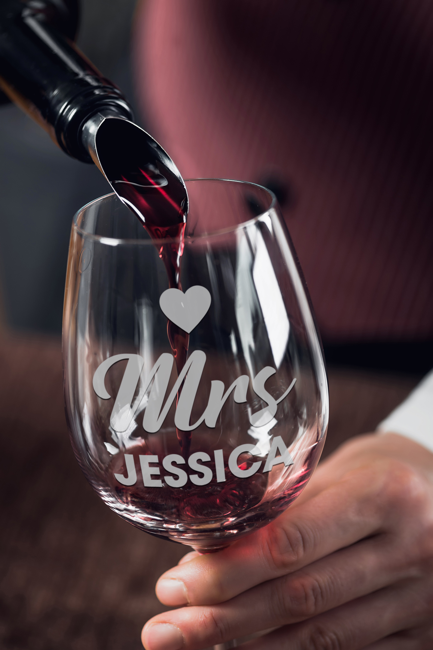 Coppia calici da vino/spritz Mr.& Mrs. personalizzati