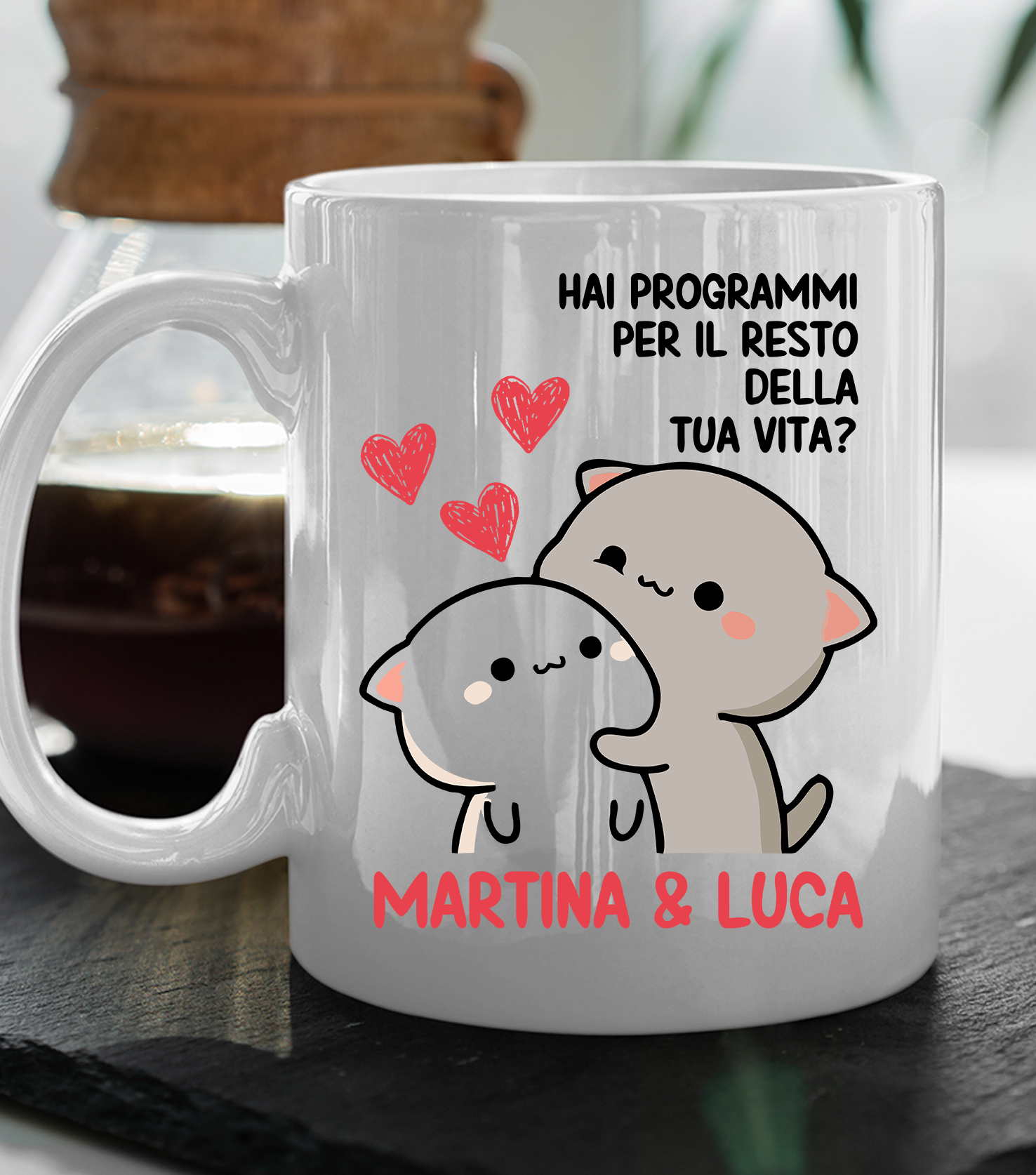 Tazza Mug Doppia San Valentino - miglior fidanzato e miglior fidanzata del  mondo - idea regalo - ColorFamily