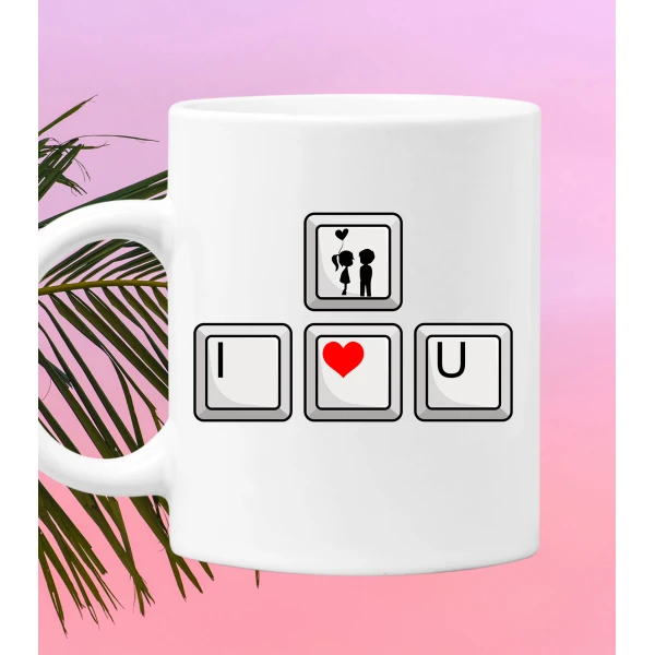 Tazza SanValentino I Love You Tastiera Love Innamorati Mug 11oz idea regalo - immagine 5