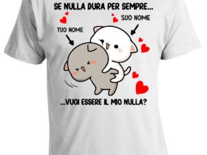 T-shirt San Valentino personalizzabile con nome e dedica romantica