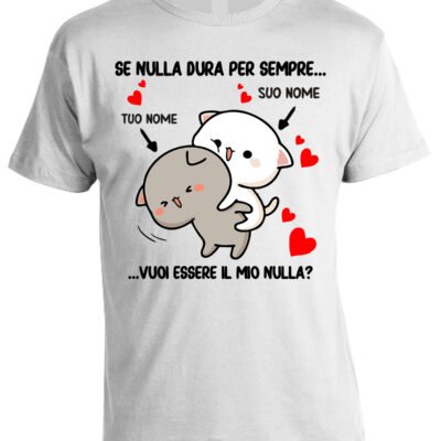 T-shirt San Valentino personalizzabile con nome e dedica romantica