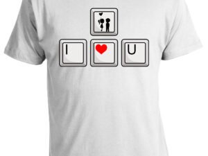 T-shirt San Valentino I Love You tastiera computer