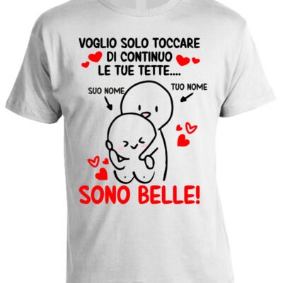 T-shirt San Valentino personalizzabile divertente con nome e battuta ironica