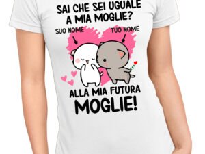 T-shirt San Valentino personalizzabile con nome futura moglie