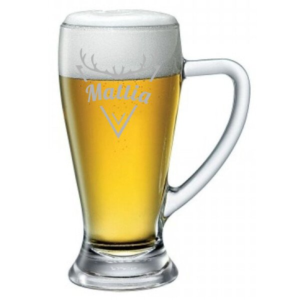 Boccale da Birra 38 cl PERSONALIZZABILE con nome Incisione Cerberus  - Idea regalo - immagine 2