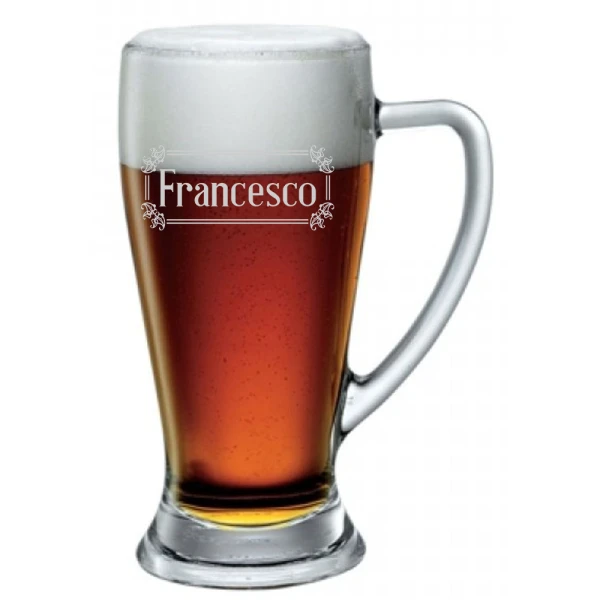Boccale da Birra 38 cl PERSONALIZZABILE con nome PERSONALIZZATO Incisione  - Idea regalo