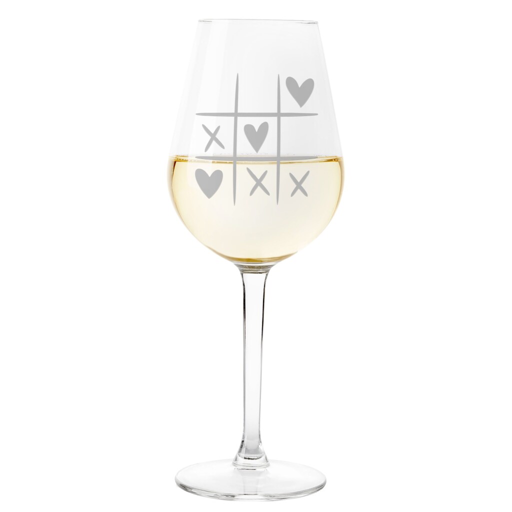 Calice SanValentino Vino Tris Cuori Matrimonio Fidanzamento Amore Auguri  500 ml - ColorFamily