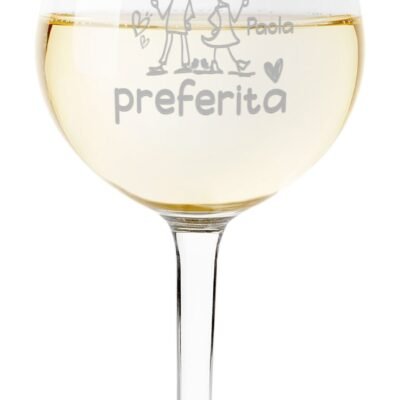 Calice Personalizzato SanValentino Vino Sei la mia coincidenza preferita Matrimonio Fidanzamento Amore Auguri 500 ml