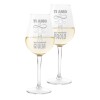 Coppia Calici Personalizzati SanValentino Set da 2 calici Vino SanValentino  con Nome Cuore Freccia Innamorati Matrimonio Fidanzamento - Bicchiere in  Vetro 500 ml - ColorFamily