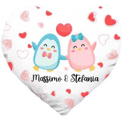 Cuscino SanValentino Personalizzabile a Cuore con nome Seleziona la tua grafica Ideale Regalo SanValentino Innamorati Amore Love
